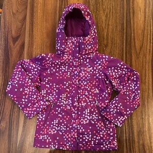 Columbia Purple Polka Dot Hooded Jacket